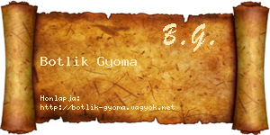 Botlik Gyoma névjegykártya